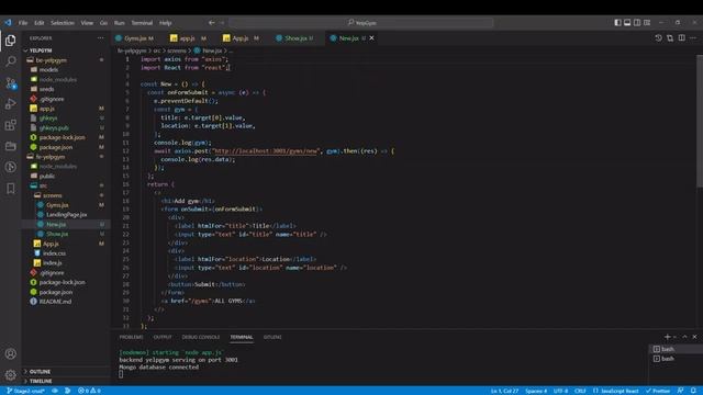 YelpCamp clone in REACT! YelpGym tutorial - part 2 смотреть онлайн