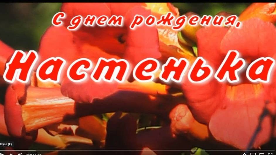 НАСТЕНЬКА, С ДНЕМ РОЖДЕНИЯ смотреть онлайн