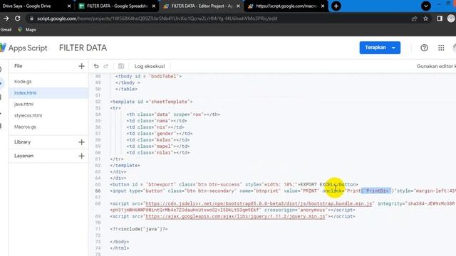 WEB APP Google Sheets | Add Print PDF Using Javascript #Part 2 смотреть онлайн