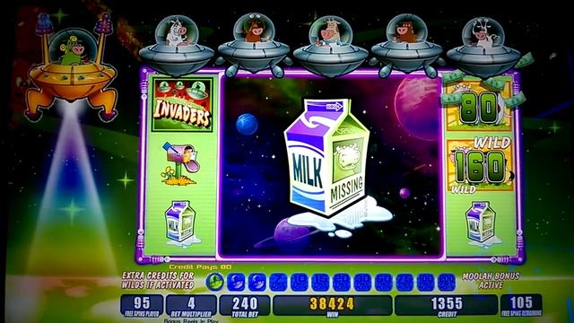 GIANT SYMBOLS UNICOW !!! LIVE !!! BONUS Invaders Attack From the Planet Moolah SLOTS смотреть онлайн