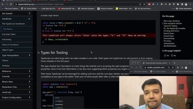 TypeScript Docs : The TypeScript Handbook, The Basics. смотреть онлайн