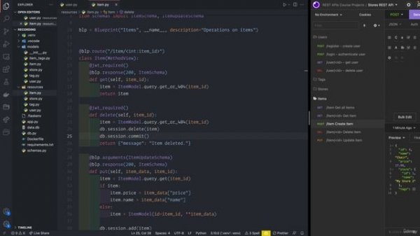 08 - User authentication with Flask-JWT-Extended - 008 Protect endpoints by requiring a JWT