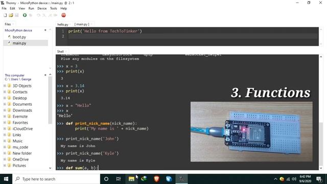 002 - ESP32 MicroPython: Fundamental