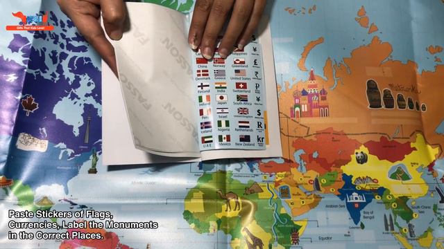 #Unboxing World Map Activity Kit With Reusable Stickers Geography Toy #CocoMocoKids смотреть онлайн