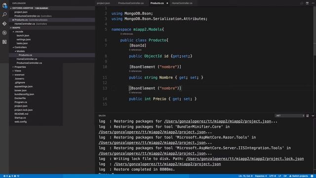 Creando una Web API Con ASP.NET Core y MongoDB смотреть онлайн
