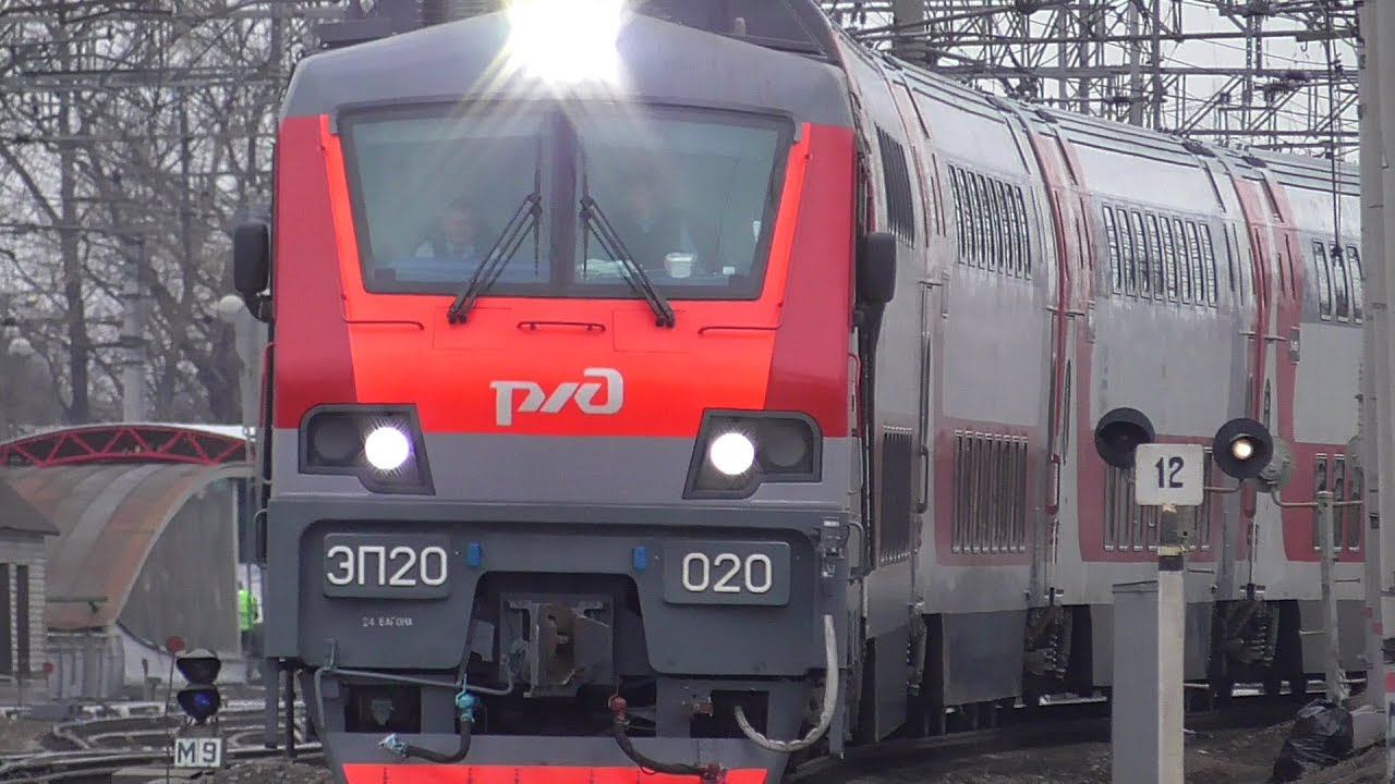 ЭП20-020 с поездом №740Ж Москва-Воронеж смотреть онлайн