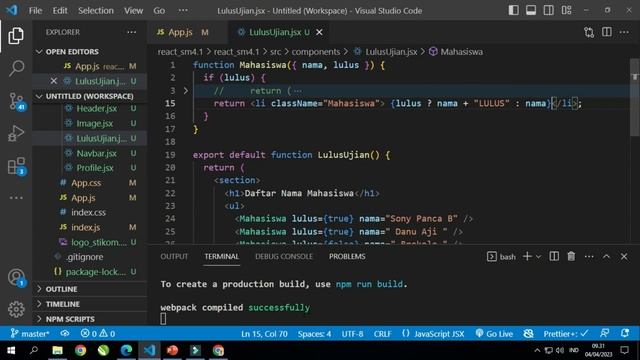 React js Materi 5 Coditional dan Rendering List смотреть онлайн
