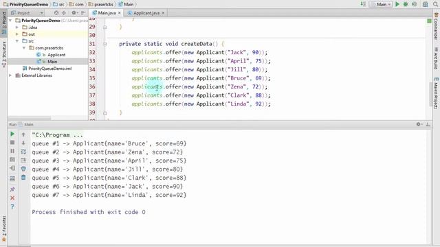 สอน Java: การใช้งาน PriorityQueue เพื่อเก็บค่าที่สร้างจาก custom object смотреть онлайн