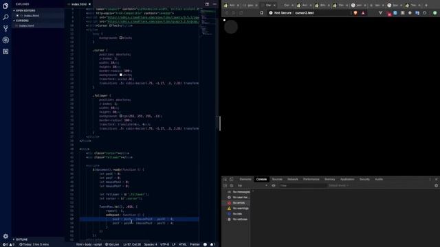 Cursor Hover Animation Effect using CSS and GSAP TweenMax смотреть онлайн