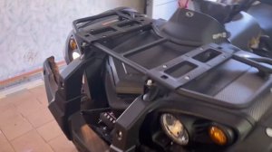 Установка светодиодных ламп в фары квадроцикла Stels Leopard