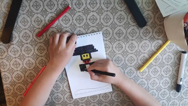 Как нарисовать по клеточкам Поко из Brawl Stars смотреть онлайн