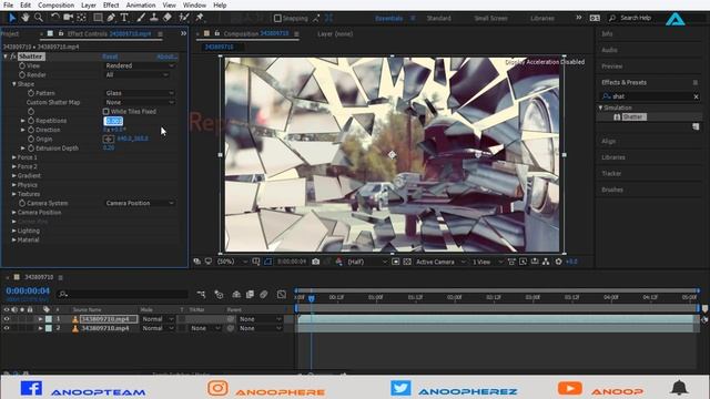 How to Make Shatter Glass Effect Transition Using Adobe After Effects (No Plugins) смотреть онлайн