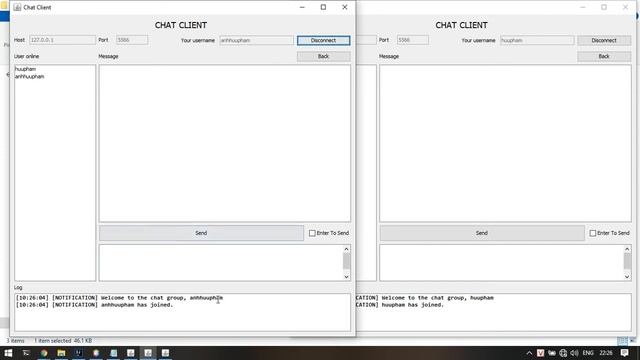 JAVA Socket Chat DEMO смотреть онлайн