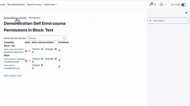 Setting BLOCK PERMISSIONS in a MOODLE course to RESTRICT ACCESS for teachers or students смотреть онлайн