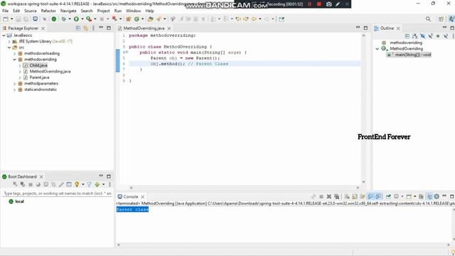 Method Overriding In Java In Tamil | Spring Boot Tutorial In Tamil | смотреть онлайн