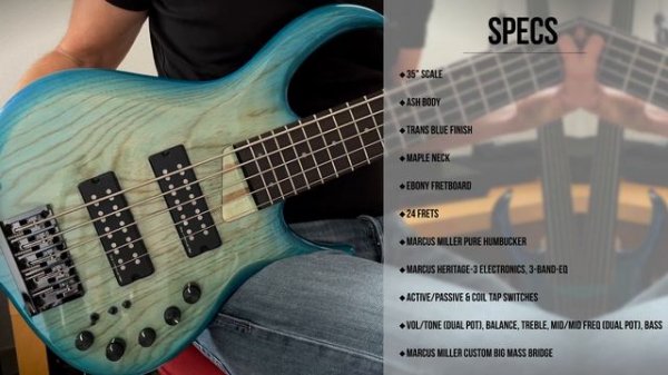 Sire Marcus Miller M5 5 String - Sound Demo (no talking)