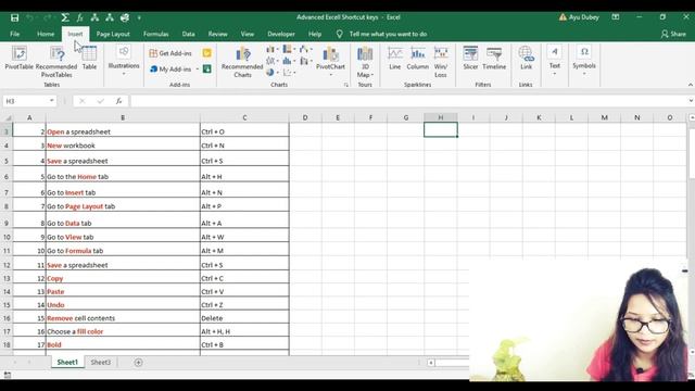 EXCEL SHORTCUTS | MS EXCEL SHORTCUT KEYS | 2019 IN HINDI ✨ смотреть онлайн