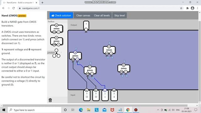 NAND Game - Nand Gate (PMOS & CMOS) (0)