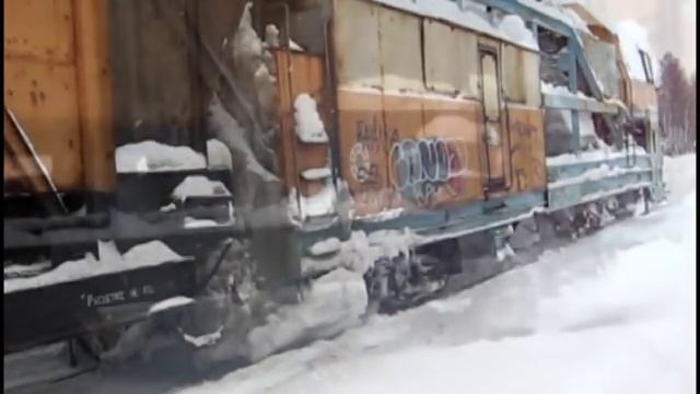 ТЭМ-2 приёмка + СМ2. Loco +Snow remowing mashine. смотреть онлайн