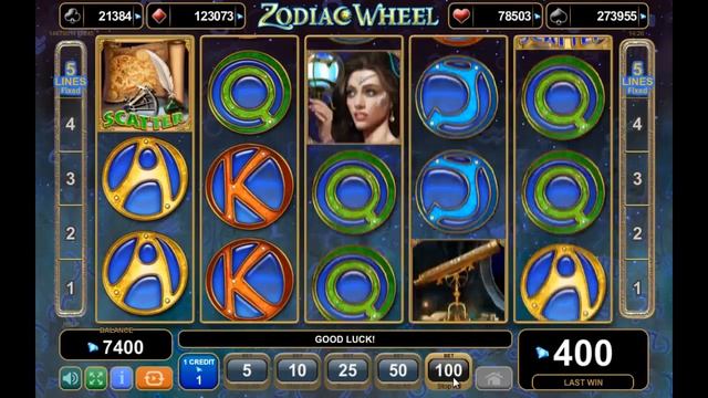 Zodiac Wheel - Slot Machine - 5 Lines смотреть онлайн