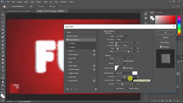 Adobe Photoshop - Fur Text Effect смотреть онлайн