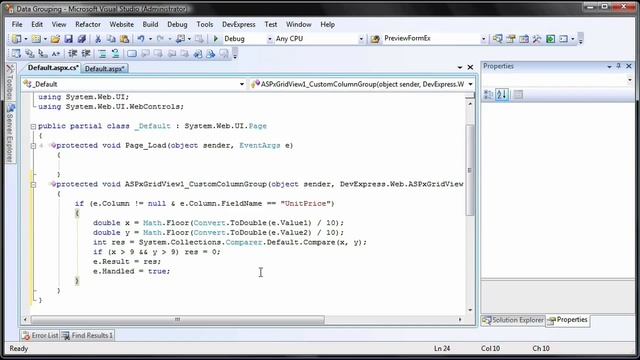 ASP.NET Grid - Custom Data Grouping смотреть онлайн