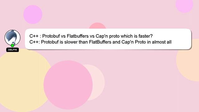 C++ : Protobuf vs Flatbuffers vs Cap'n proto which is faster? смотреть онлайн