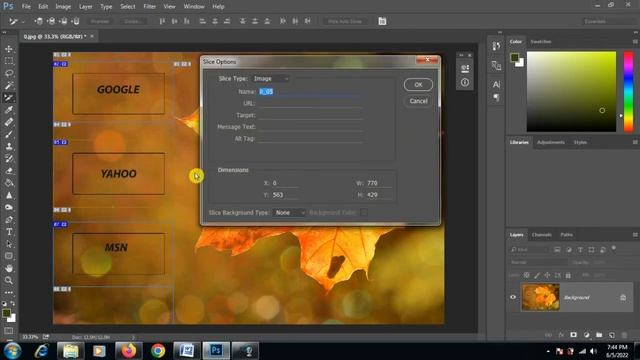 Photoshop Tools - Slice Tool & Slice Selection Tool - Photoshop Tutorial 03 смотреть онлайн