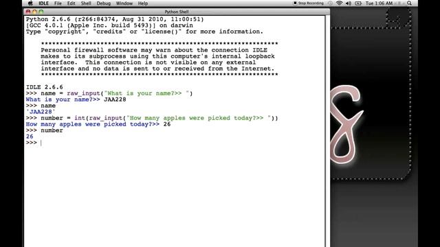 Python Tutorial 5: Raw_Input (User Input) смотреть онлайн