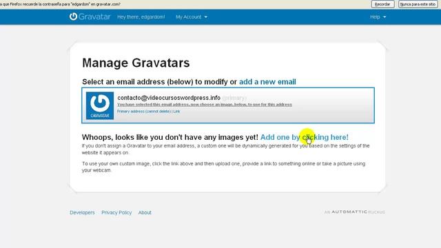 Como insertar imagenes en el Gravatar de tu Blog Wordpress смотреть онлайн