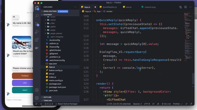 React Native Chatbot (Gifted Chat, DialogFlow and Firebase) Part 2 смотреть онлайн
