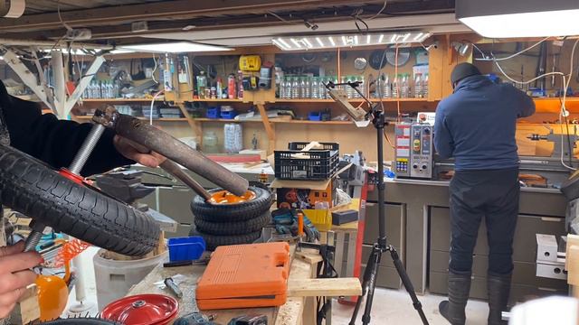 Прицеп лесовоз. Попытка приделать таскалку. смотреть онлайн