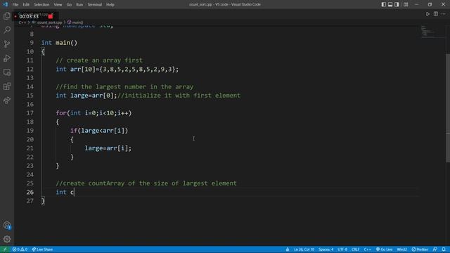C++: COUNT SORT array sorting technique смотреть онлайн