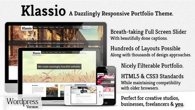 Klassio - Responsive Wordpress Business Portfolio | Themeforest Website Templates and Themes смотреть онлайн