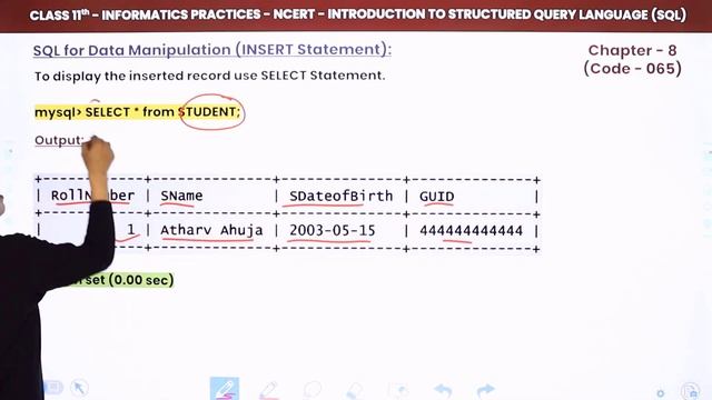 Introduction to Structured Query Language (SQL)- Full Chapter | Class 11 Informatics Practices Ch 8 смотреть онлайн