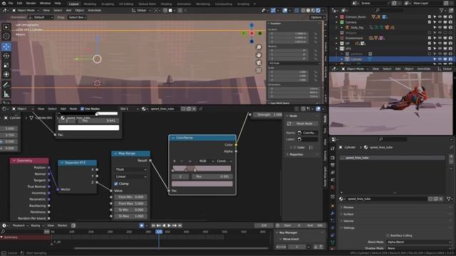 Hand drawn VFX with Blender's Grease Pencil - Timelapse смотреть онлайн