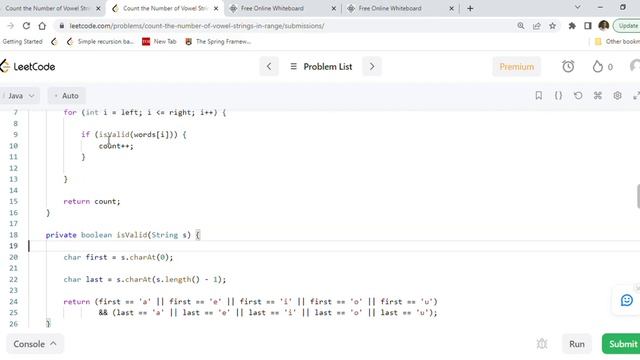 Leetcode 2586 Count the Number of Vowel Strings in Range смотреть онлайн
