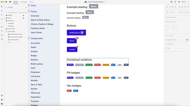 CoreUI Design System for Adobe Xd смотреть онлайн