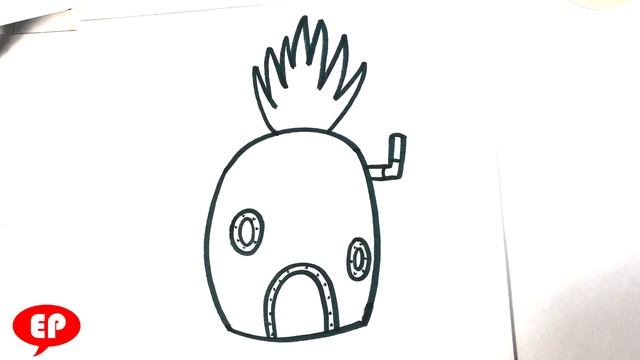 EASY How to Draw Spongebob Squarepants House смотреть онлайн