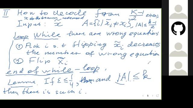 Error correcting codes. Lecture 11 (11.12.2020) смотреть онлайн