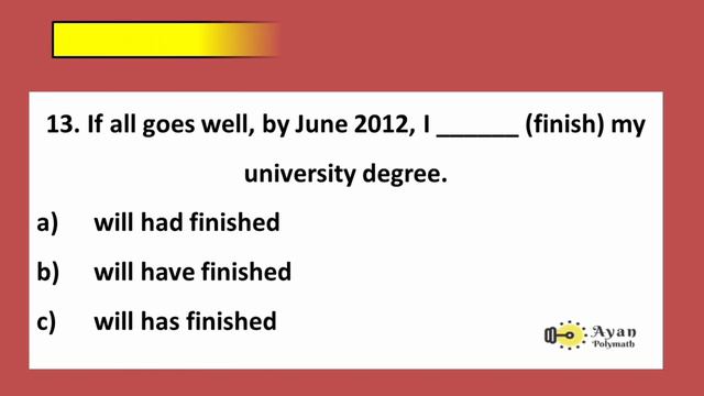 Test 28# Future Perfect Tense | Part 2 смотреть онлайн