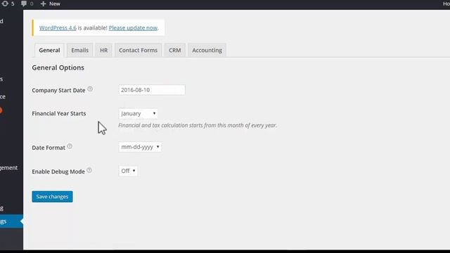 01 - WP ERP core setting - General tab смотреть онлайн