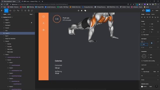 Fitness Dashboard Design In Figma Step By Step From Scratch смотреть онлайн