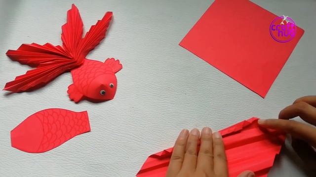 How to Make a 3D Paper aquarium Fish - DIY Origami Fish Craft Easy - Gold fish - Crafts for Kids смотреть онлайн