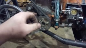 Велосипед с мотором от бензопилы "Урал"