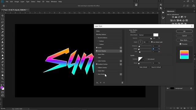 How to Create Vaporwave / Synthwave Text Effect in Photoshop | 80's Text Style Tutorial on Photosho смотреть онлайн