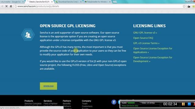 Sencha ExtJS framework and Sencha Cmd - Installation смотреть онлайн