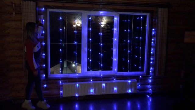 Гирлянда-водопад (синий цвет) смотреть онлайн