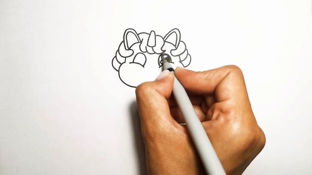 Милая пони рисунок/милый кавайный рисунок /как нарисовать единорога/рисунок единорог смотреть онлайн