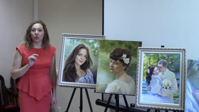 Прелесть потртетов маслом на холсте! смотреть онлайн